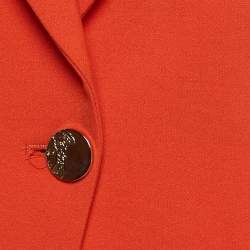 Versace Collection Orange Stretch Crepe Blazer M