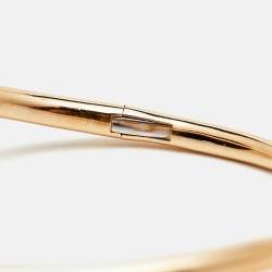Versace Virya Diamond Amethyst 18K Rose Gold Open Cuff Bracelet