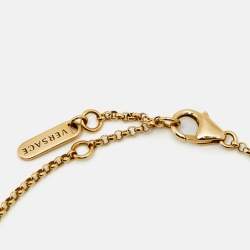 Pre Owned Versace Greek Key Motif 18K Yellow Gold Bracelet