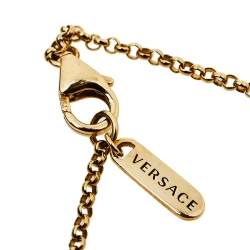 Versace Medusa Diamond 18K Yellow Gold Soft Charm Bracelet