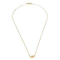Versace Greek Key Motif 18K Yellow Gold Necklace