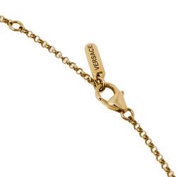 Versace Greek Key Motif 18K Yellow Gold Necklace