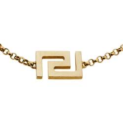 Versace Greek Key Motif 18K Yellow Gold Bracelet