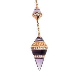Versace Virya Amethyst Diamond 18K Rose Gold Sautoir Necklace