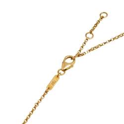 Pre Owned Versace 18K Yellow Gold and 925 Silver Medusa Pendant Necklace