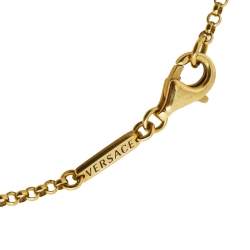 Versace Medusa Diamond 18k Yellow Gold Soft Charm Bracelet 