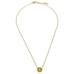 Versace Greca Diamond 18k Yellow Gold Chain Necklace