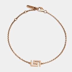Versace Greek Key Motif 18K Yellow Gold Bracelet
