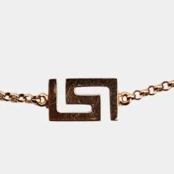 Versace Greek Key Motif 18K Yellow Gold Bracelet