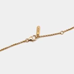 Versace Greca Mother of Pearl 18k Yellow Gold Necklace