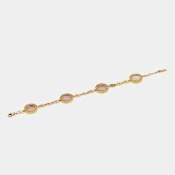 Versace Greca Mother of Peal 18k Yellow Gold Bracelet