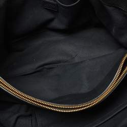 Pre Owned Versace Black Leather La Medusa Shopper Tote