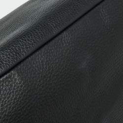 Pre Owned Versace Black Leather La Medusa Shopper Tote