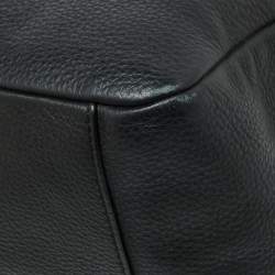 Pre Owned Versace Black Leather La Medusa Shopper Tote