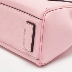 Versace Pink Leather La Medusa Top Handle Bag