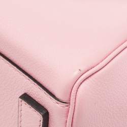 Versace Pink Leather La Medusa Top Handle Bag