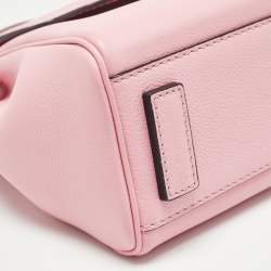 Versace Pink Leather La Medusa Top Handle Bag