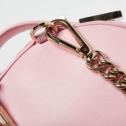 Versace Pink Embroidered Baroque Leather Mini Palazzo Backpack