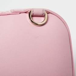 Versace Pink Embroidered Baroque Leather Mini Palazzo Backpack