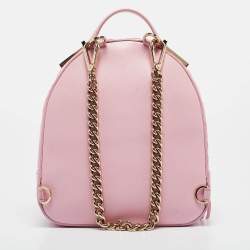 Versace Pink Embroidered Baroque Leather Mini Palazzo Backpack