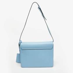 Pre Owned حقيبة كتف فيرساتشي DV  جلد أزرق فاتح