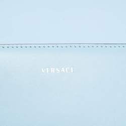 Pre Owned حقيبة كتف فيرساتشي DV  جلد أزرق فاتح