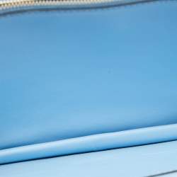 Pre Owned حقيبة كتف فيرساتشي DV  جلد أزرق فاتح