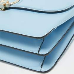 Pre Owned حقيبة كتف فيرساتشي DV  جلد أزرق فاتح