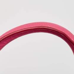 Versace Neon Pink Leather Palazzo Medusa Vertical Tote
