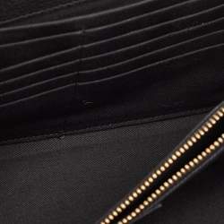 Pre Owned Versace Black Leather Virtus Clutch Bag