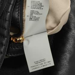 Pre Owned Versace Black Quilted Leather Embroidered Barocco Shoulder Bag