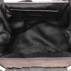 Versace Black Leather Chain Embellished Satchel
