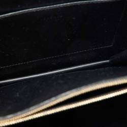 Versace Black Leather Applique Studded Flap Top Handle Bag