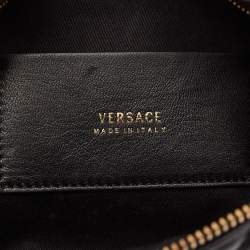 Versace Black Quilted Leather Medusa Belt Bag