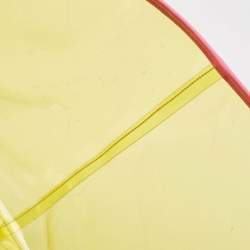 Versace Yellow PVC and Leather 90s Logo Shopper Tote
