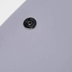 Pre Owned Versace Lavender Suede Crystal Embellished Palazzo Medusa Chain Clutch