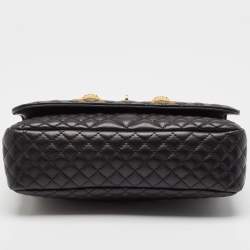 Versace Black Quilted Leather Icon Shoulder Bag