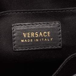 Versace Black Quilted Leather Icon Shoulder Bag