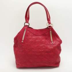 Versace Fuchsia Embossed Leather Icon Medusa Satchel