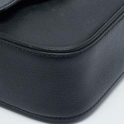 Versace Black Leather Mini La Medusa Top Handle Bag
