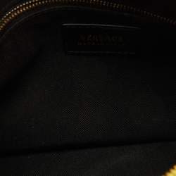 Versace Yellow Leather La Medusa Wristlet Zip Pouch