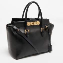 Versace Black Leather Medusa Tote