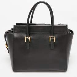 Versace Black Leather Medusa Tote