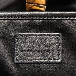 Versace Black Leather Medusa Tote