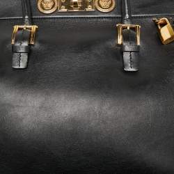 Versace Black Leather Medusa Tote