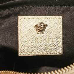 Pre Owned Versace Gold Leather Medusa Camera Crossbody Bag