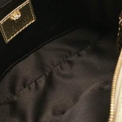 Pre Owned Versace Gold Leather Medusa Camera Crossbody Bag