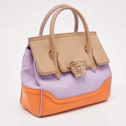 Pre Owned Versace Tricolor Leather Palazzo Empire Tote