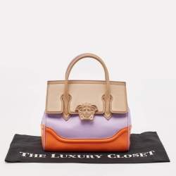 Pre Owned Versace Tricolor Leather Palazzo Empire Tote