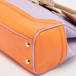 Pre Owned Versace Tricolor Leather Palazzo Empire Tote